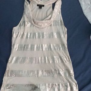 Beautiful! Beige, racer back sleeveless shirt.